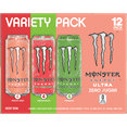 thumbnail image 6 of Monster Energy, Ultra Variety Pack, Ultra Watermelon, Ultra Paradise, Ultra Peachy Keen, 12 Count, 16 fl oz, 6 of 10