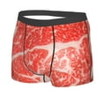 thumbnail image 2 of Wukai Beef Steaks Print Men’s Underwear Breathable Boxer Briefs,&nbsp;Moisture Wicking & Breathable-Small, 2 of 7