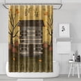 thumbnail image 1 of Ensemble de Rideaux de Douche avec Encliquetage, Style Vintage Chic de Ferme Inspirant (1) Rideaux de Douche Réutilisables, Simple Rideau de Salle de Bain en Polyester, 72x72 Pouces, 1 of 4