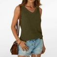 thumbnail image 2 of Goodtrade8 Women's Sleeveless Tank Tops Undershirts Casual Pullover Plain V-Neck,Work Summer Shirts for Women Lightweight, 2 of 6