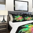 thumbnail image 4 of Designart 'Ideal Fractal Flower Digital Art in Green' Modern & Contemporary Duvet Cover Set, 4 of 4
