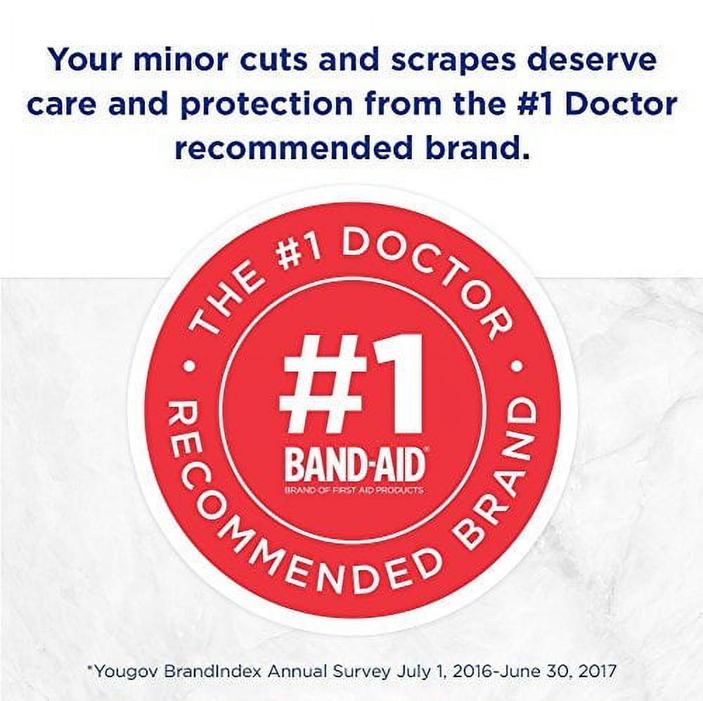 Band-Aid Brand Tru-Stay Sheer Strips Adhesive Bandages, All One Size, 80 ct (Pack of 6)