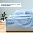 thumbnail image 5 of Wyoming King Size Bed Sheets Set - 400 Thread Count Sheets, 100% Egyptian Cotton Hotel Luxury Bedding, for Kids, Dorm Rooms & Adults Fits Mattress Upto 15" Deep Light-blue Solid Sheet Set, 5 of 5