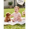 thumbnail image 5 of BemeyourBBs Newborn Baby Girl Summer Clothes Knit One Piece Romper Outfits Infant Crew Neck Short Sleeve Snap Button Knit Jumpsuit, 5 of 9
