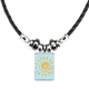 thumbnail image 1 of Collar de cuerda de cuero pintado a mano Unbranded Sol Amarillo, 1 of 3