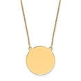thumbnail image 3 of 14k Yellow Gold Solid Plain .013 Gauge Circular Engravable Disc 18" Necklace Charm Pendant, 3 of 5