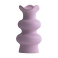 thumbnail image 1 of Jarrón de cerámica, jarrón decorativo, jarrón de flores secas, jarrón sencillo bohemio elegante, Violeta 16cm, 1 of 9