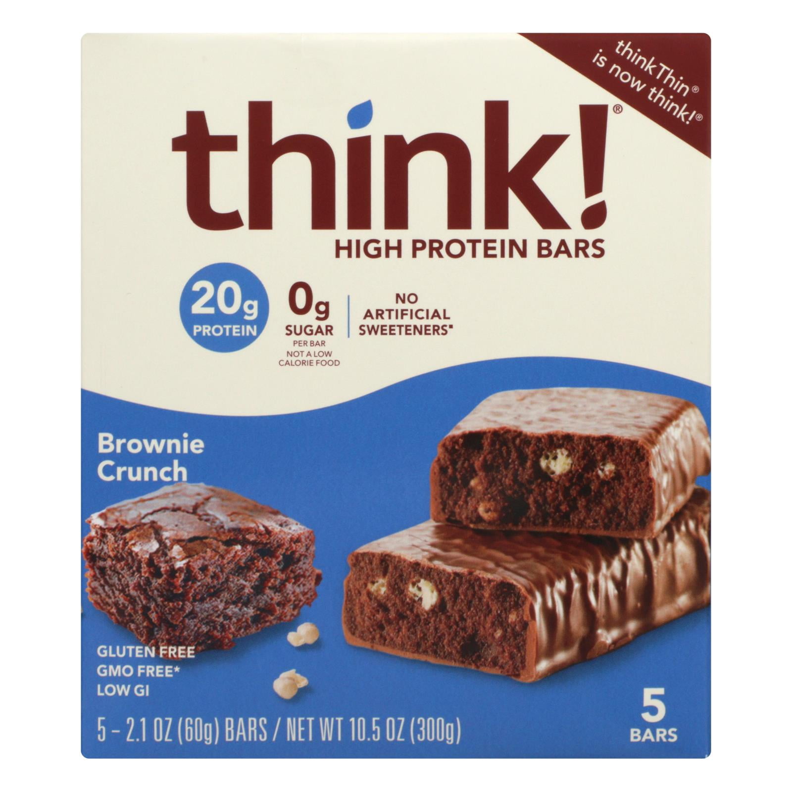 think! Think! Thin Brownie Crunch High Protein Bars - Case Of 6 - 5/2.1 Oz