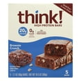 thumbnail image 1 of Think! Barres Protéinées Riches, Minces au Brownie Croustillant - Caisse de 6 - 5/2,1 Oz, 1 of 2