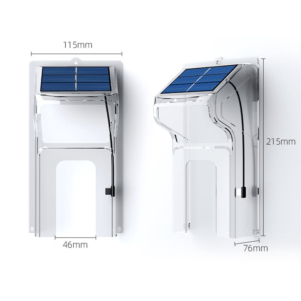 Leke Solar Rain Cover for Wireless Doorbell Solar Charging 215*115mm