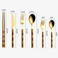 thumbnail image 6 of Riguas Food Cutlery Mirror Process Imitation Bamboo Tableware Stainless Steel Hotel Western Cuisine Cutlery Spoon for Dining Room, 6 of 8
