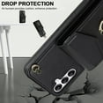 thumbnail image 5 of Compatible Samsung Galaxy A54 5G Case Wallet with Card Holder,4 Card Slot Shockproof Case PU Leather Phone Case for Galaxy A54 5G Wallet Case with Lanyard Women,Samsung A54 5G Case Stand Black, 5 of 7