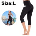 thumbnail image 1 of 1 pieza de pantalones de yoga de talle alto para mujer, mallas capris con bolsillos MFZFUKR 221562-2, 1 of 8