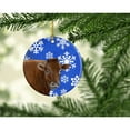 thumbnail image 2 of Carolines Treasures SB3148CO1 Cow Winter Snowflakes Holiday Ceramic Ornament 3 in multicolor, 2 of 2