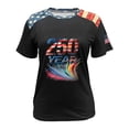 thumbnail image 4 of vigerkar 4th of July Shirts Women American Flag Patriotic Shirts USA Star Stripes Graphic T Shirt Short Sleeve Summer Tees (Black, 4XL), 4 of 6