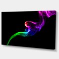 thumbnail image 2 of Motif de Feu Fractal Coloré sur Fond Noir - Grande Oeuvre Murale Abstraite sur Toile, 2 of 3