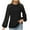 Black, variant on ATOYSOY Women's Solid Color Pullover Outwear Casual Elegant Shirts Fashion Loose Lace Raglan Tops Long Sleeve Tees Fall Winter Crew Neck Sweatshirts Beige L
