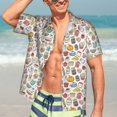thumbnail image 5 of Lsque Cooking Utensils pattern Hawaiian Shirt for Men, Unisex Summer Beach Casual Short Sleeve Button Down Shirts-Small, 5 of 9