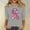 Gray, variant on Breast Cancer Print Tops Casual Pullover Blouse Wowen's Graphic Tees Long Sleeve Shirts Fall Winter Crewneck Comfy Shirts Gray S