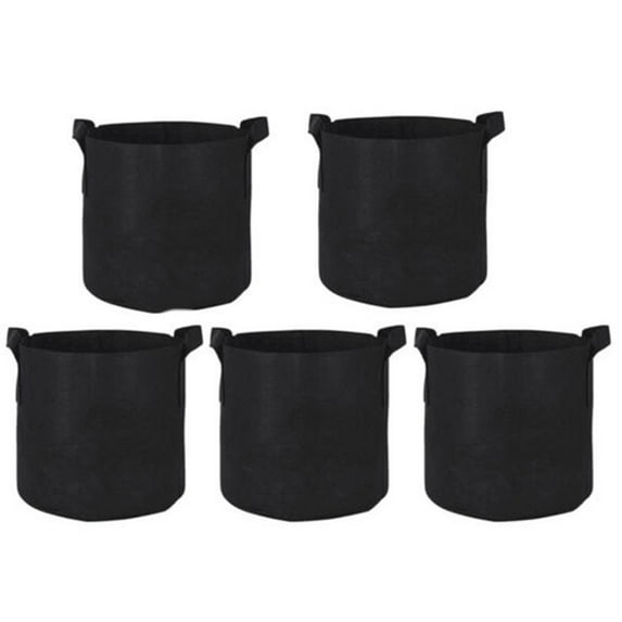 LABLT New Black Fabric Grow Pots Aeration Planter Bags Root Garden Container 5/10/20 Pack