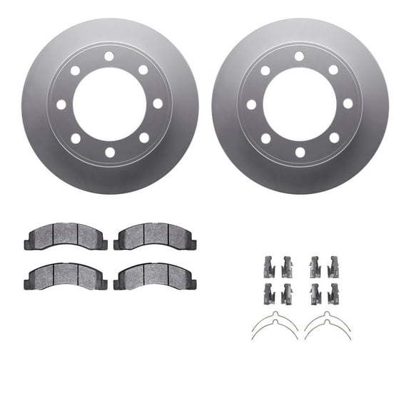 Dynamic Friction Company Front Geospec Brake Rotors with Ultimate Duty Performance Brake Pads includes Hardware 4412-54037