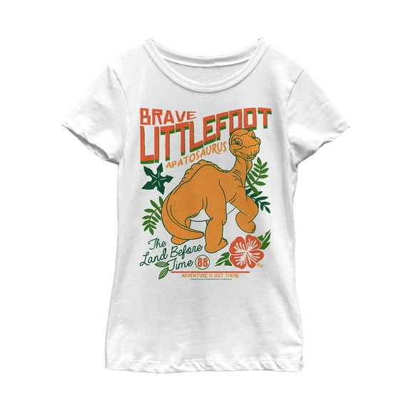 Girl's The Land Before Time Tropical Littlefoot Poster Graphic Tee White X Large