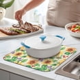 thumbnail image 2 of Sunflower Floral Dish Drying Mat for Kitchen Countertop, Microfiber Absorbent Drying Pad, Foldable Dish Rack Mat for Sink Area, 16x18 Inch, 2 of 7