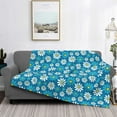 thumbnail image 2 of Fuzoiu Daisies Flowers Print Flannel Blanket,Throw Blanket,Flannel Home Decor,Fleece Bed Blankets,Cozy Soft Blanket for Bed, Sofa, Camping, and Travel-80"x60", 2 of 5