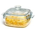 thumbnail image 1 of NUTRIUPS Glass Casserole Dish with Lid Oven Safe Square Casserole Dish with Handles, Glass Microwave Bowl With Glass Lid Casserole Cookware (0.8L-Square), 1 of 15