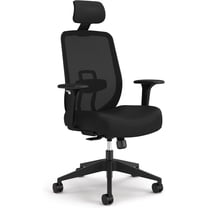 HON Altern Ergonomic Office Chair with Headrest, Arms, Wheels, Foam Cushion Seat, Mid Back Home Office Desk Chair Comfy, Gaming Chair, Height Adjustable Arms, Synchro-Tilt, Seat-Slide, Black