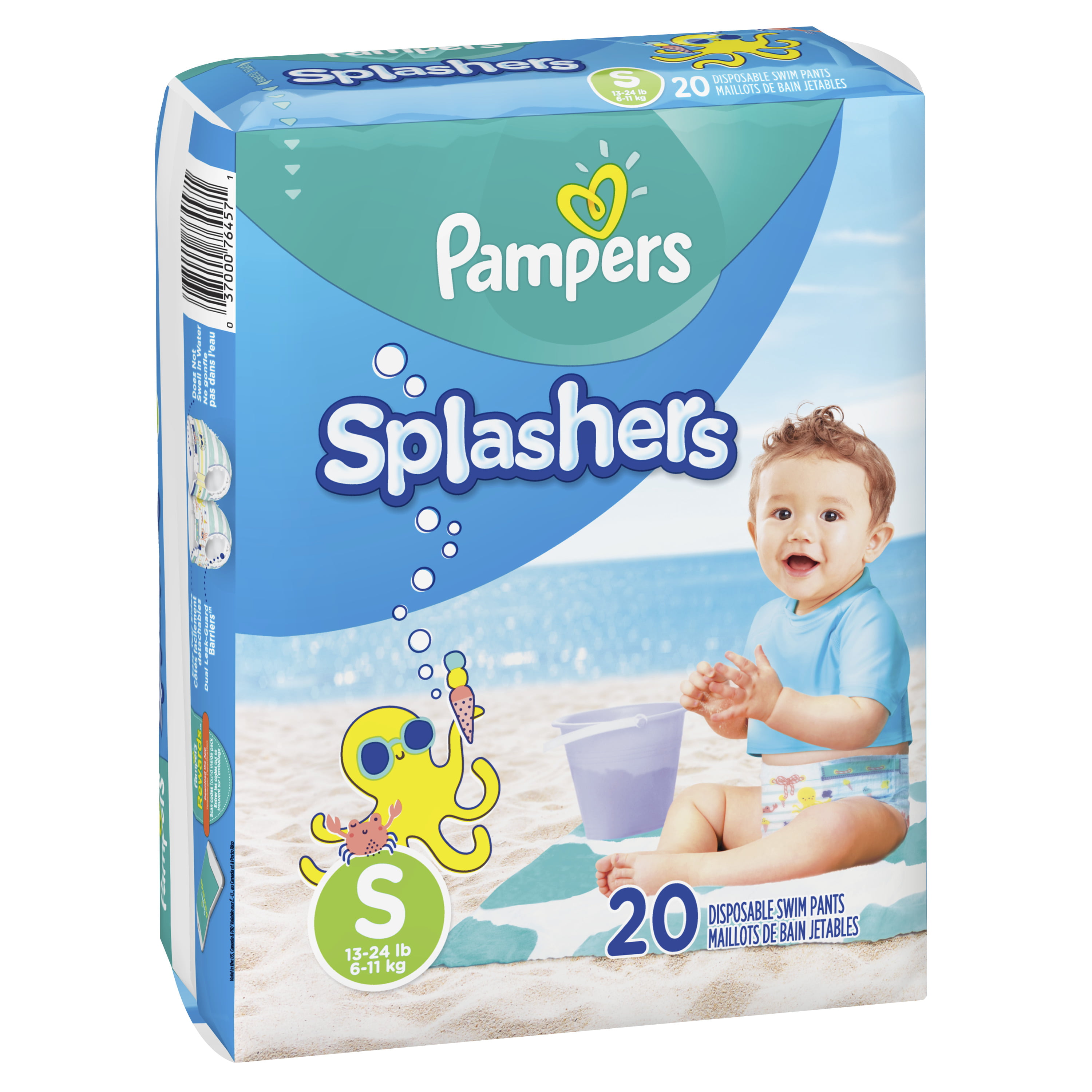 Pampers Splashers Swim Diapers Size S 40 Count (Pack of 2)