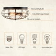 thumbnail image 4 of Giantex Semi Flush Mount Ceiling Light, Rustic Ceiling Light Fixture, Vintage Ceiling Lighting Lamp, 4 of 5