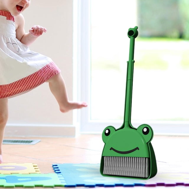 Juego de juguetes de limpieza para niños pequeños, escoba pequeña y recogedor, juego de limpieza y barrido para jardín de infantes, preescolar, niños