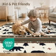 thumbnail image 4 of ODIKA 2'x3' Washable Throw Rug Non-Slip, Low Profile, Flatwoven, Easy Care Mens Decorations Reindeer Lone Southwestern Cabin Cowboy Motif Playful for Hallway, Study Room, 4 of 7
