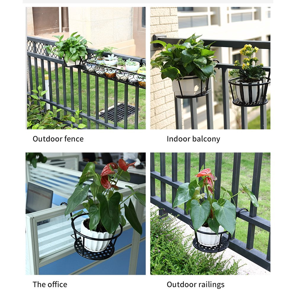 Accroche Terrasse Baoqifong - Support Réglable Pour Pots De Fleurs, Mangeoires Et Décorations De Balcon, Antirouille