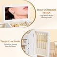 thumbnail image 7 of Bellaownia Large Jewelry Box for Women, Wooden 4-Drawer Organizer for Necklaces, Rings, Earrings, Bracelets m, Watches (White), 7 of 7