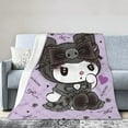 thumbnail image 3 of Sanrio Kuromi Cinnamoroll Flannel Blanket Soft Quilt Thicken Plush Nap Blanket Cartoon My Melody Sofa Blanket Child Aldult Gift, 3 of 9
