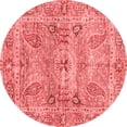 thumbnail image 1 of Ahgly Company Indoor Round Oriental Red Traditional Area Rugs, 4' Round, 1 of 4