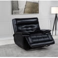 thumbnail image 2 of Hewitt Leather Upholstered Dual Power Recliner Chair Black, 2 of 10