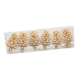 thumbnail image 4 of Adorno Colgante Adorable De Piñas Artificiales, 2x6 Piezas, Para Puerta De Pared De Oficina, Color Dorado, 4 of 10