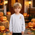 thumbnail image 5 of CAUYDY Girls Boys Halloween Sweatshirt Kids Cute Ghost Pumpkin Graphic Sweatshirts Crewneck Pullover Long Sleeve Shirts,, 5 of 9
