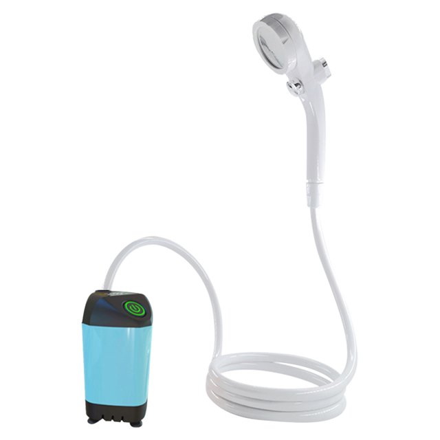 Ducha para Acampar JShteea 4800mAh IPX7 A Prueba Pantalla Digital Azul