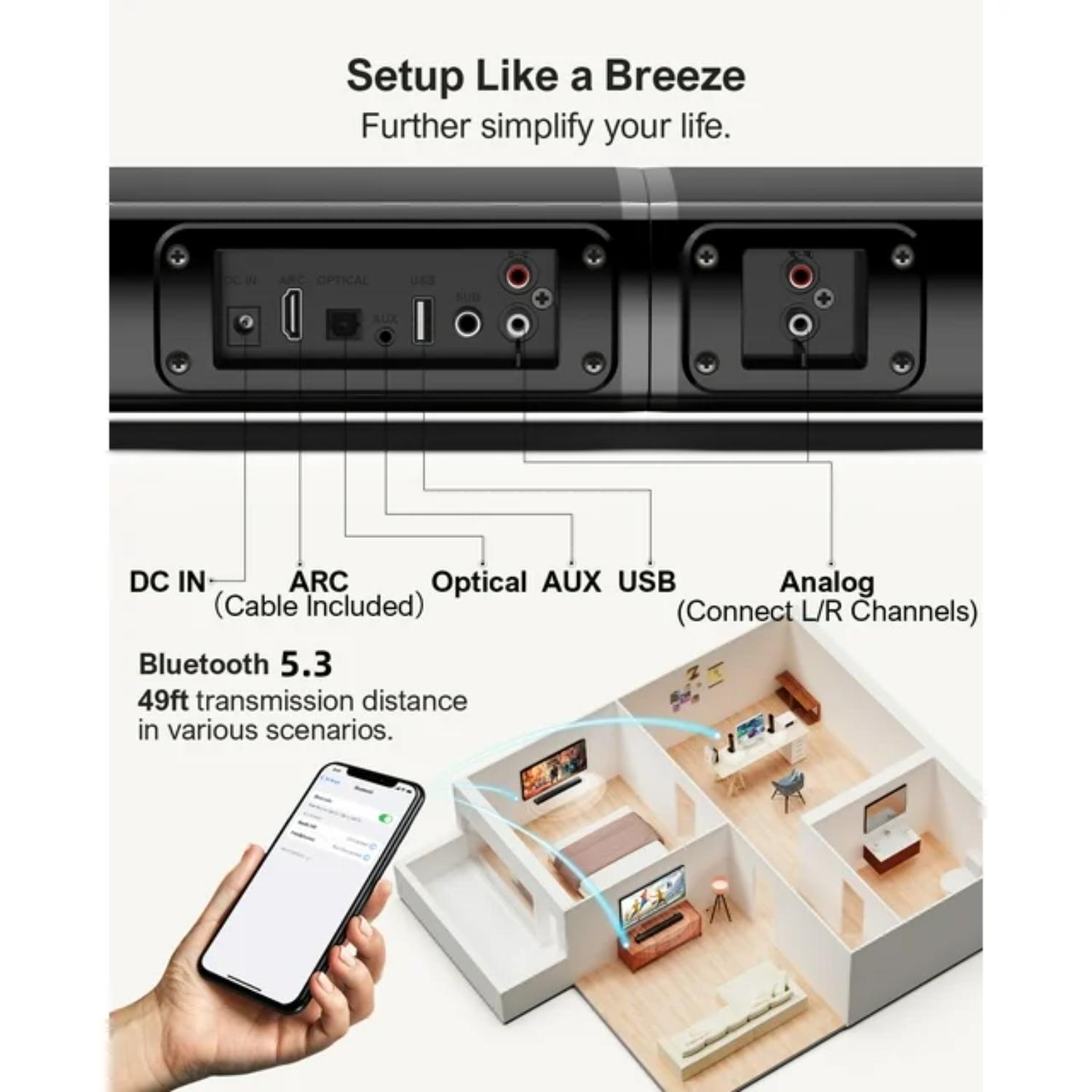 Ultimea 2.2ch Soundbar with Built-in Dual Subwoofer photo 6