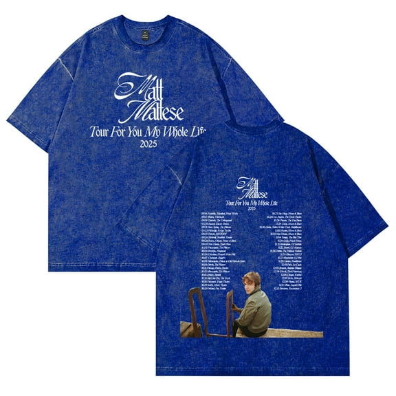 Matt Maltese Tour For You My Whole Life 2025 T-shirts Merch Women Men Cotton Wash Clothes Trend Casual Short Sleeve Top
