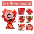 thumbnail image 5 of Tickjoy 20 Sheets Red Flower Wrapping Paper with 10 Ribbons, 22.8''x22.8'' Flower Bouquet Wrapping Paper for Stunning Flower Bouquets Perfect for Gift Wrapping, DIY Crafts, and Special Occasions, 5 of 7