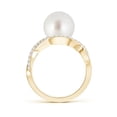 thumbnail image 2 of ANGARA South Sea Cultured Pearl Infinity Ring with Diamonds in 14K Yellow Gold for Women | June Birthstone, Birthday, Anniversary, Jewelry Gift for Women | Pearl Ring, 2 of 7