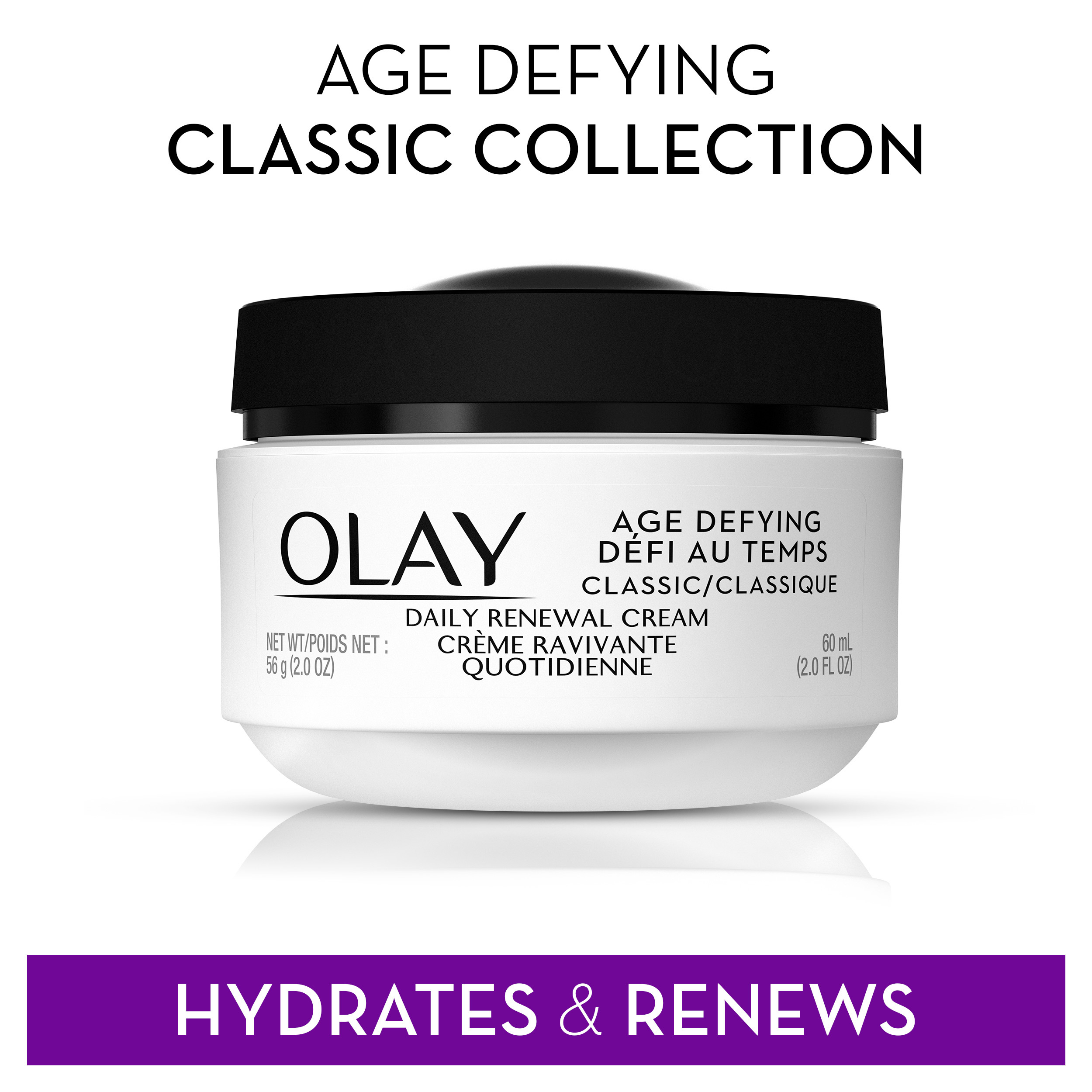 Olay Age Defying Classic Daily Renewal Cream, Face Moisturizer for Dull Combination Skin, 2.0 fl oz - image 3 of 10