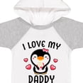 thumbnail image 4 of Inktastic I Love My Daddy with Cute Penguin and Hearts Girls Baby Bodysuit, 4 of 5