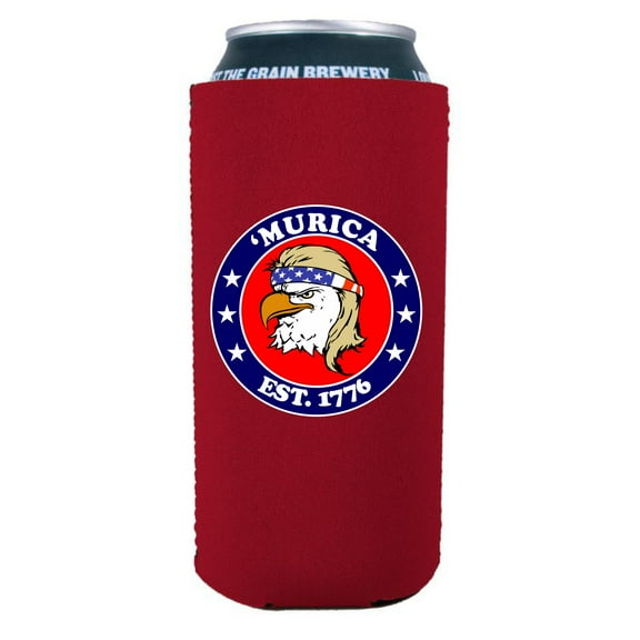 Murica 1776 16 oz. Can Coolie (Red)