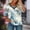#0009-Dark Blue, variant on Womens Summer Tops Square Neck Flare Half Sleeve Floral Print Plus Size Spring Daily Wear Stylish Blouses Gift